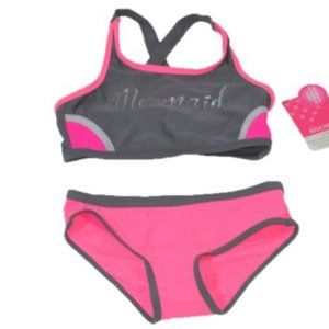 Big Chill Girls Two Piece Mermaid Swim Suit